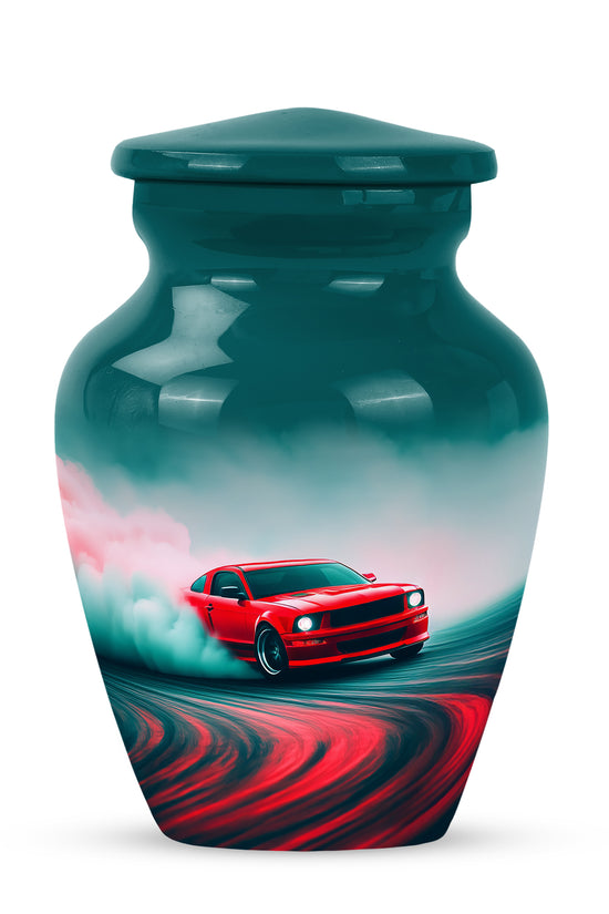 Personalized Seraphic Car Cremation Urns - Teal 10-inch, 200 cu in - Karyliz