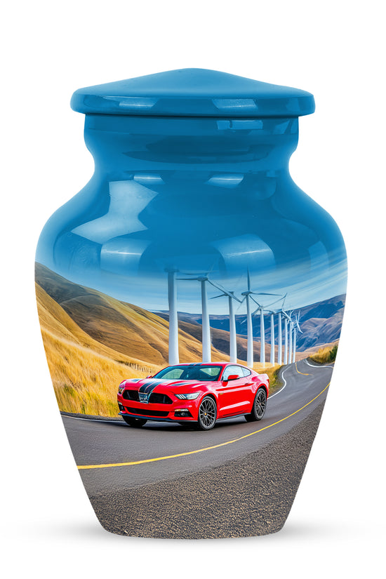 Blessed Car Cremation Urns for Human Ashes - Blue 10-inch - Karyliz