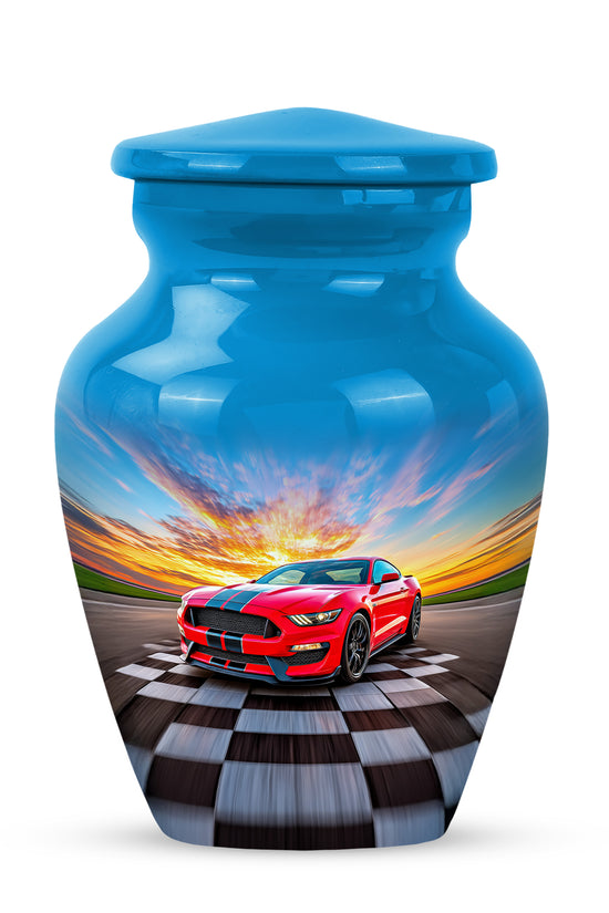 Personalized Car Cremation Urns - Tranquil Blue 10-inch, 200 cu in - Karyliz