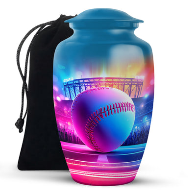 Baseball Theme Urn - Decorative Funeral Urn For Ashes
