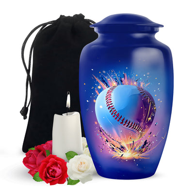 Baseball Energy Tribute Urn - Cremation Urn For Human Ashes Adult