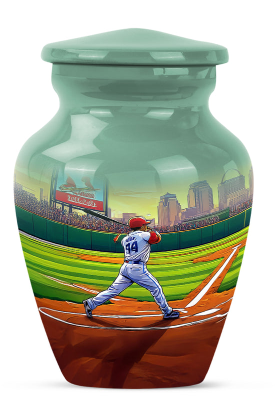 Everlasting Green Baseball Resting Place Urn for Human Ashes - 10-inch, 200 cu in - Yatskia