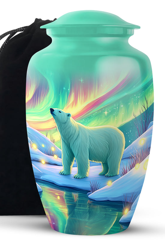 Polar Bear Memorial Urn - Cremation Urn For Adults Ashes