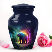 Hallowed Bear Cremation Urns for Human Ashes - Blue 10-inch - Yatskia