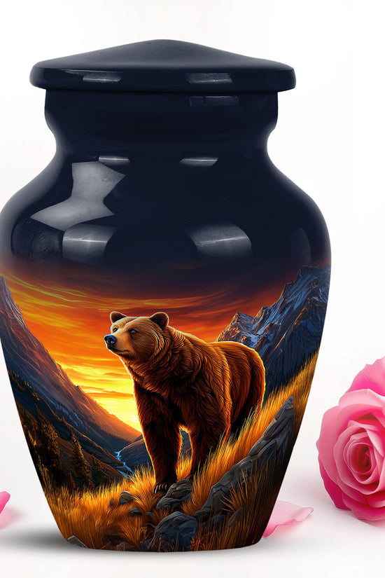 Blue Bear Devotion Cremation Urns for Human Ashes - 10-inch, 200 cu in - Yatskia