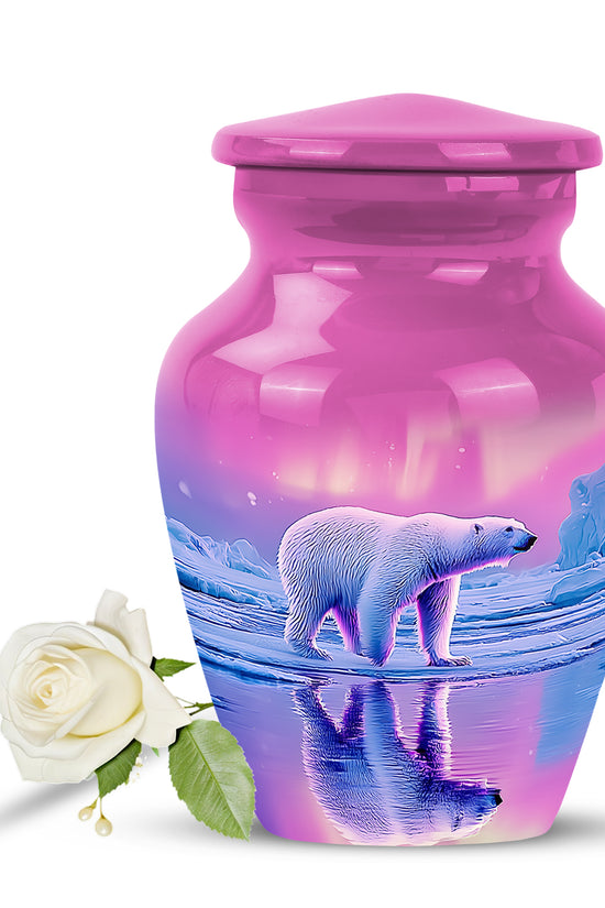 Personalized Pink Revered Bear Cremation Urns for Human Ashes - 10-inch, 200 cu in - Yatskia