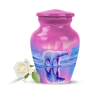 Personalized Pink Revered Bear Cremation Urns for Human Ashes - 10-inch, 200 cu in - Yatskia