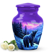 Personalized Bear Cremation Urns - Eminent Purple 10-inch, 200 cu in - Yatskia
