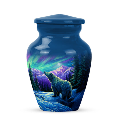 Remarkable Bear Memorial Cremation Urns - Blue 10-inch, 200 cu in - Yatskia