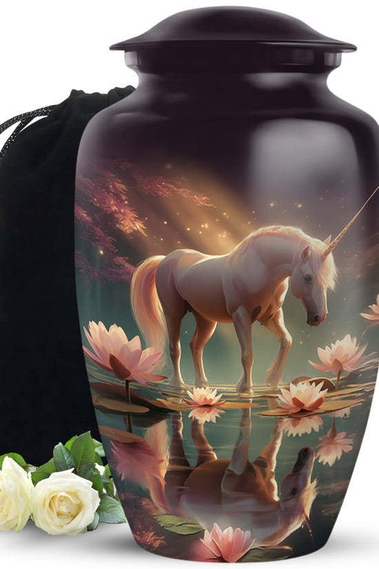 Magical Unicorn Memorial Urn - Beautiful Memorial Urn For Human Ashes