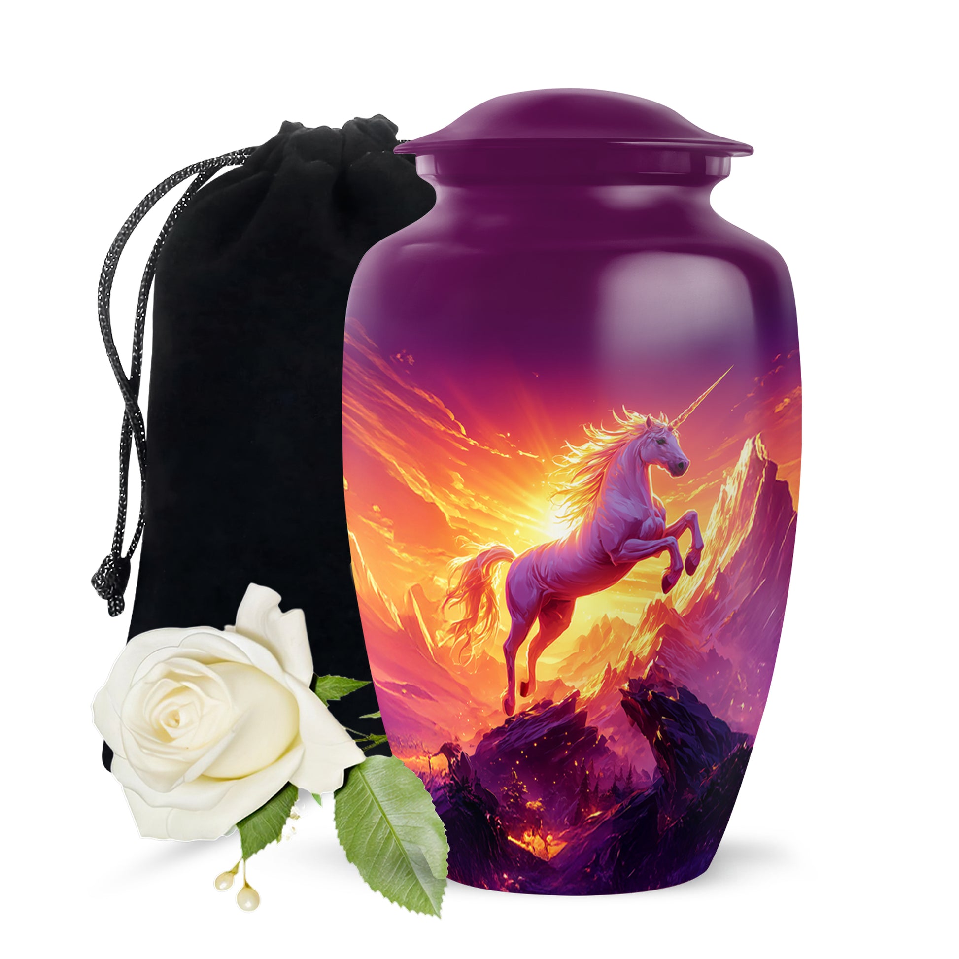 Mystical Unicorn Cremation Urn - Beautiful Memorial Urn For Ashes