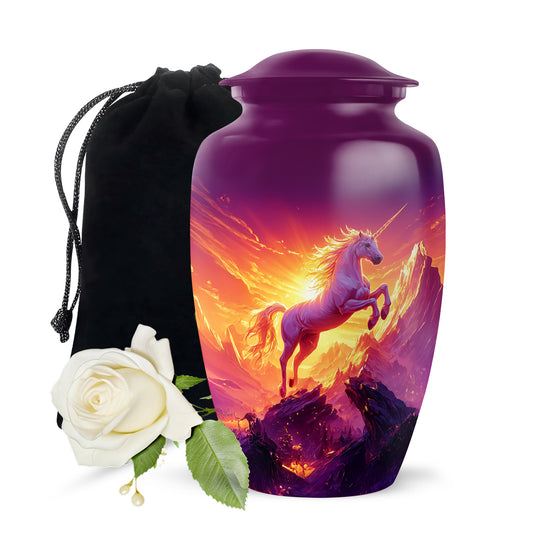 Mystical Unicorn Cremation Urn - Beautiful Memorial Urn For Ashes