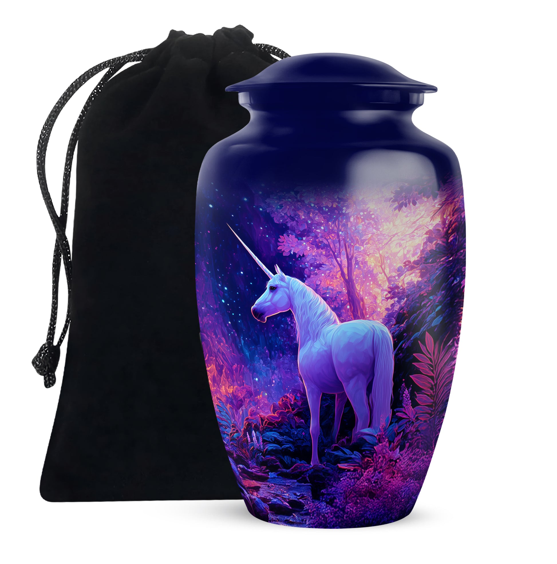 Magical Unicorn Memorial Urn - Forest Funeral Urn For Adult Ashes