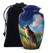 Cat Memorial Urn - Artistic Nature Funeral Urn For Pet Ashes