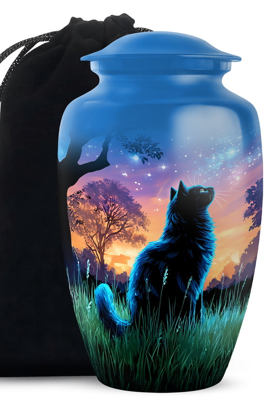 Cat Funeral Urn - Glowing Star Cremation Urn For Cat Ashes