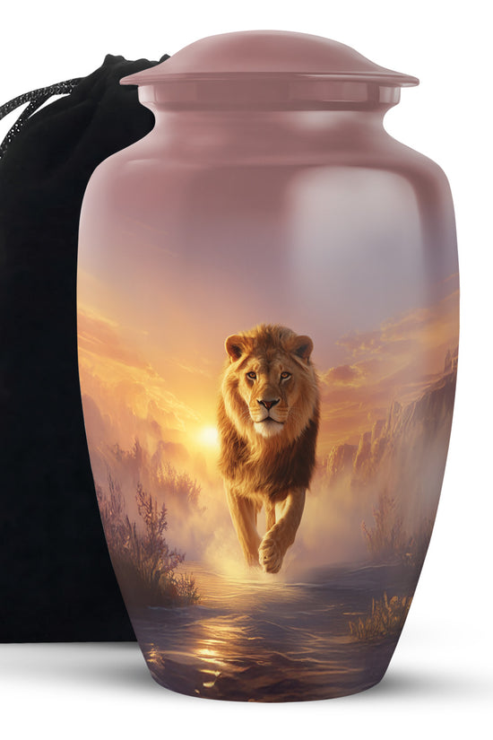 King Lion Cremation Urn - Decorative Urns for Human Ashes