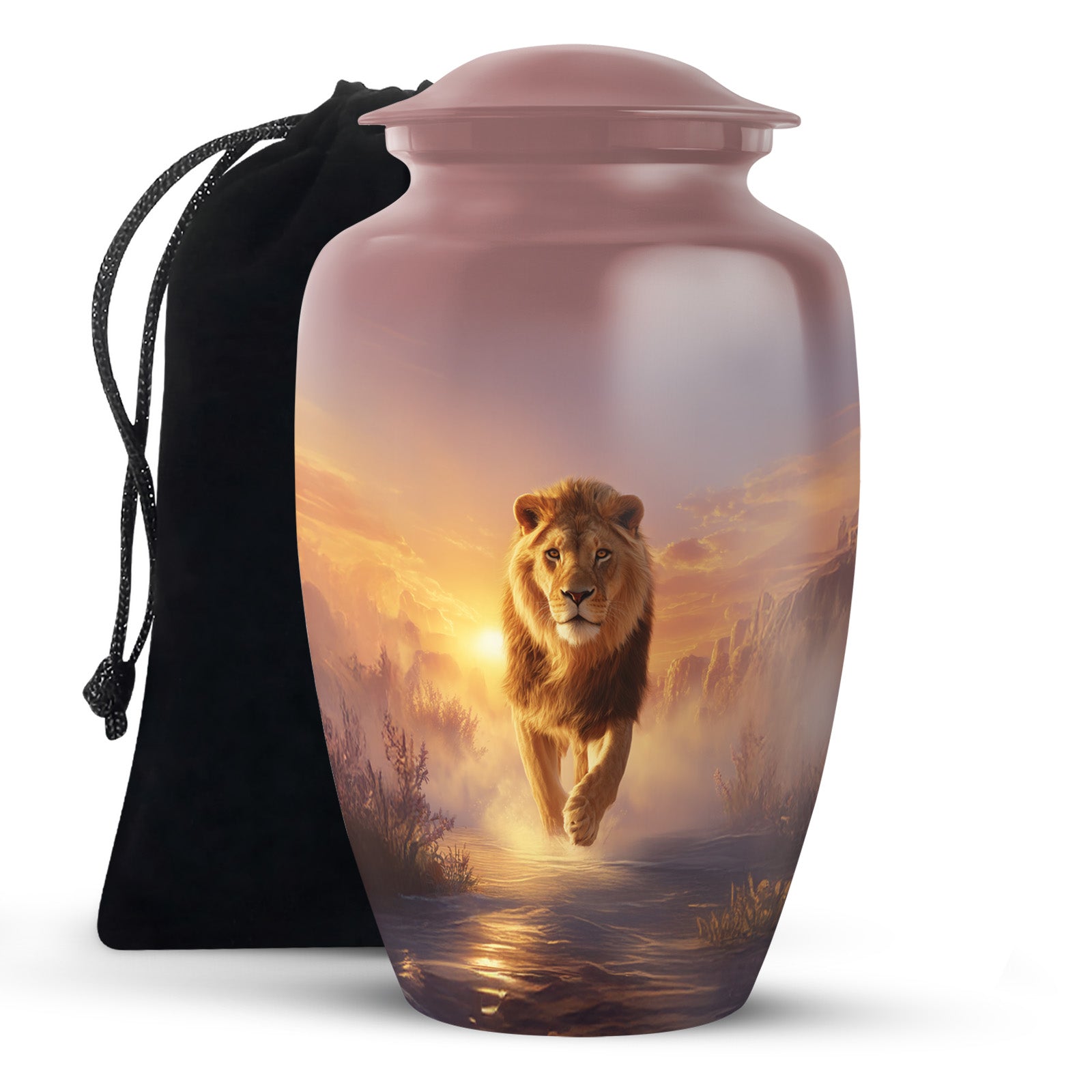 King Lion Cremation Urn - Decorative Urns for Human Ashes