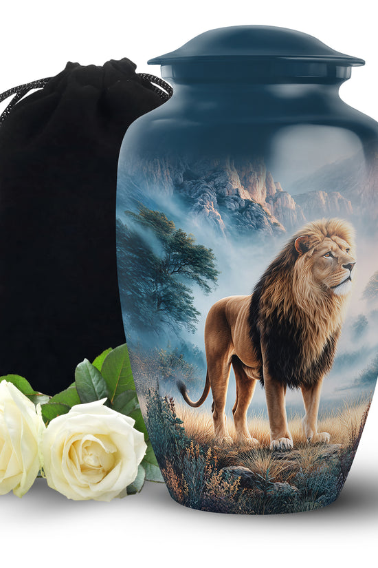 Lion Cremation Urn - Nature Tribute Memorial Urn For Loved Ones