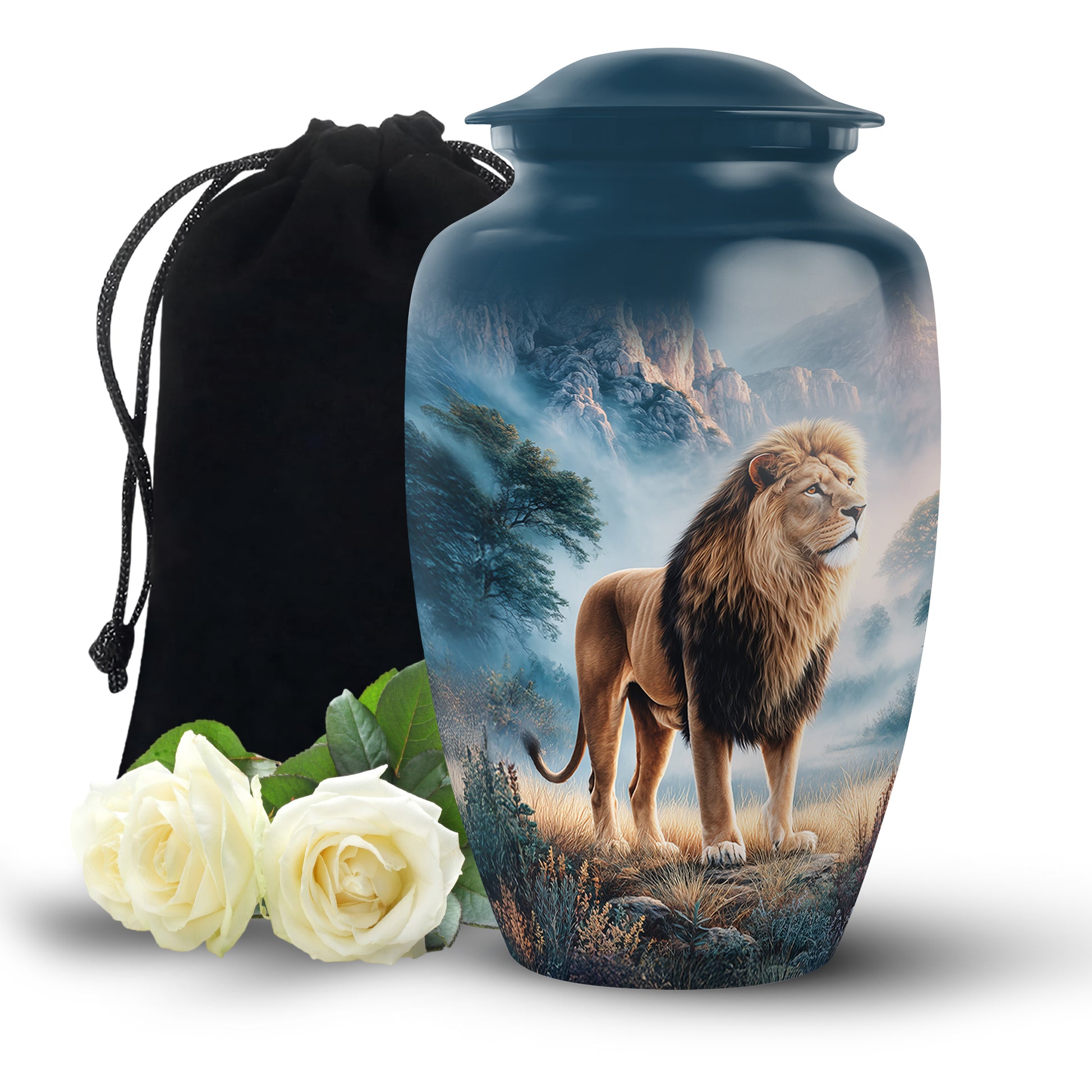 Lion Cremation Urn - Nature Tribute Memorial Urn For Loved Ones