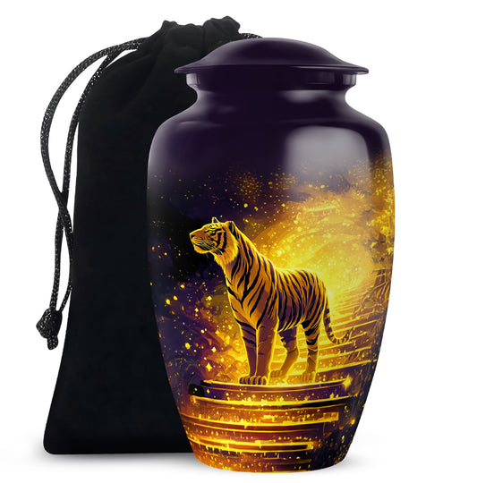 Golden Tiger Memorial Urn - Powerful Cremation Memorial Urn For Dad