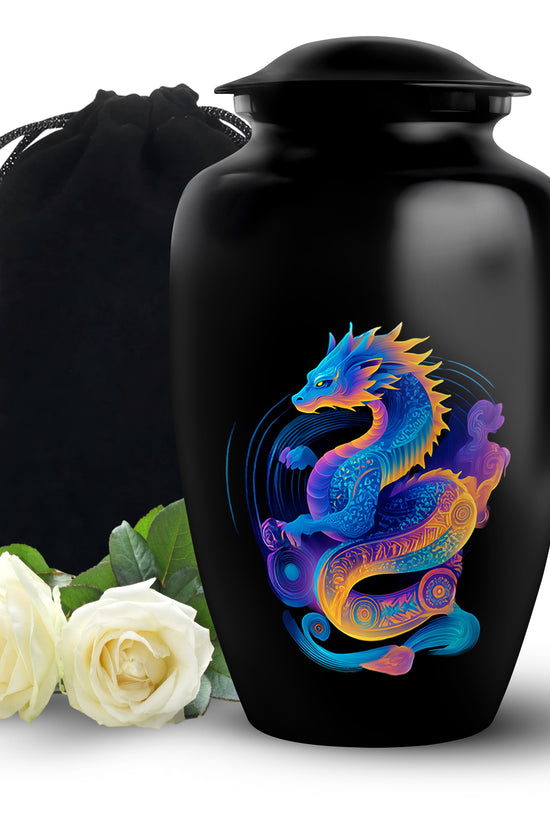 Dragon Memorial Urn - Colorful Cremation Urn For Loved Ashes