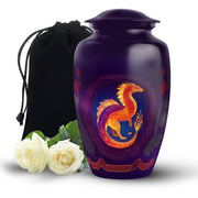 Unique Dragon Cremation Urn - Purple Memorial Urn For Loved Ones