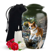 Dog Memorial Urn - Aluminium Cremation Urn For Pet Ashes