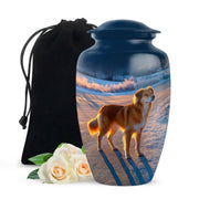 Beautiful Dog Burial Urn - Beach Scenic Urns For Pet Dog Ashes
