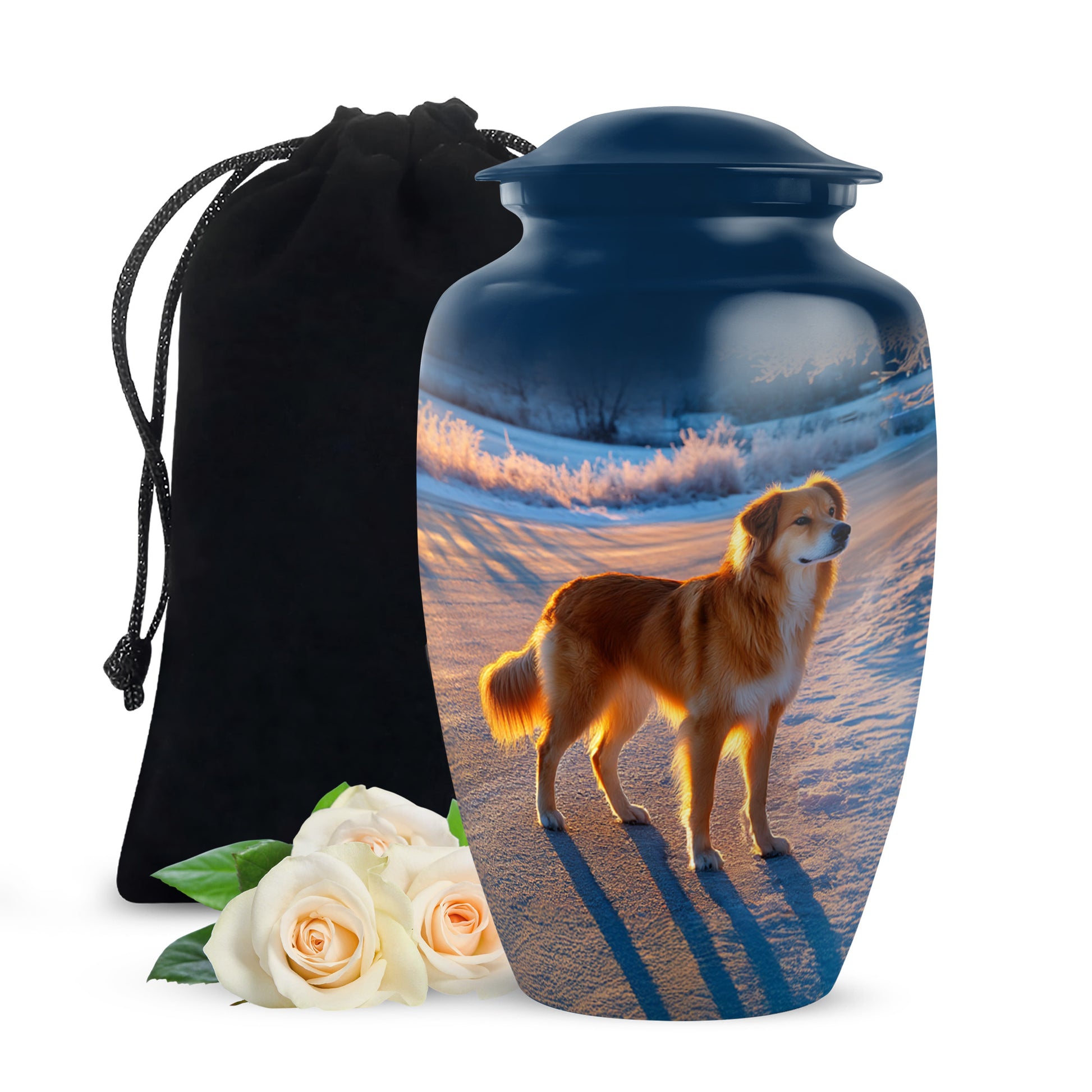 Beautiful Dog Burial Urn - Beach Scenic Urns For Pet Dog Ashes