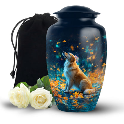 Blue Dog Urns For Ashes - Beautiful Memorial Tribute Urns For Ashes