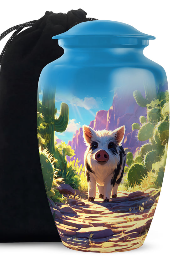 Desert Pig Memorial Urn - Cremation Urn For Human Ashes