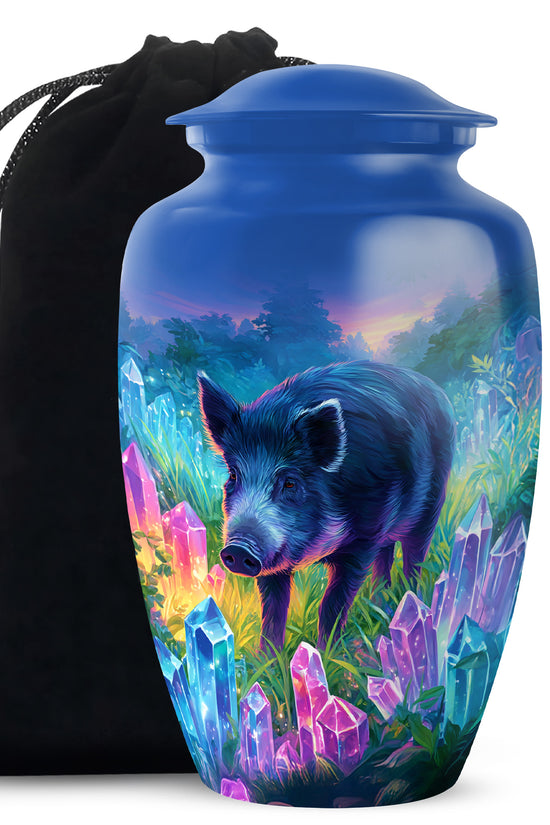 Pig Nature Cremation Urns - Crystal Forest Funeral Urns For Male & Female