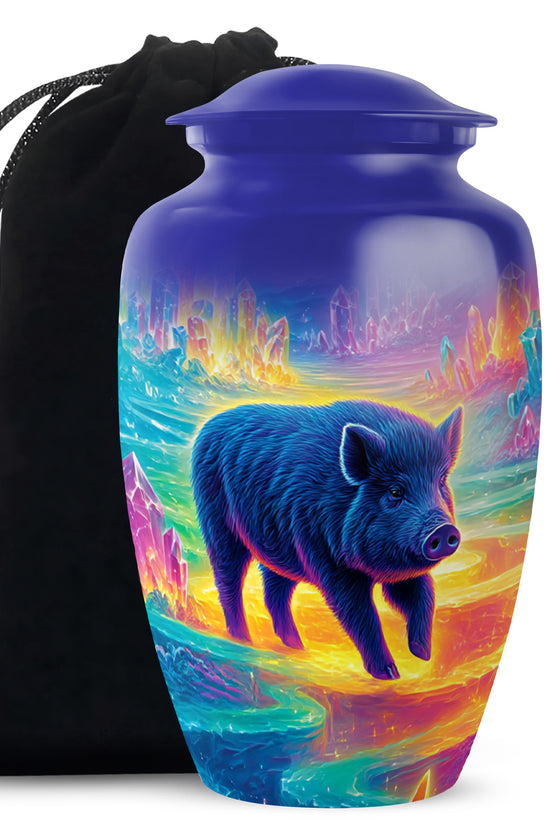Crystal Field Memorial Urns - Wild Pig Cremation Urn For Human Ashes