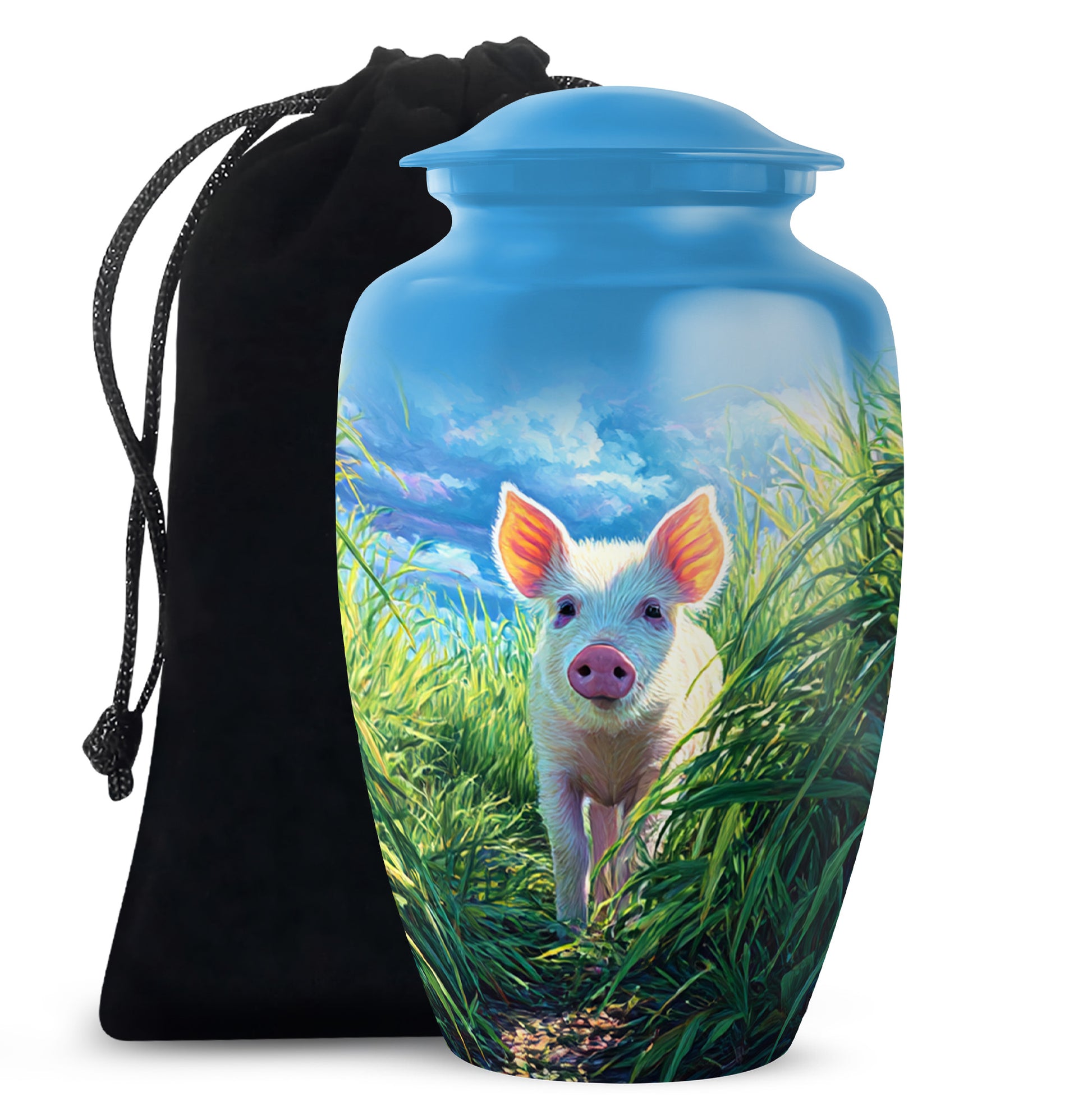 Cute Piglet Memorial Urn - Nature Cremation Urns For Adult Ashes