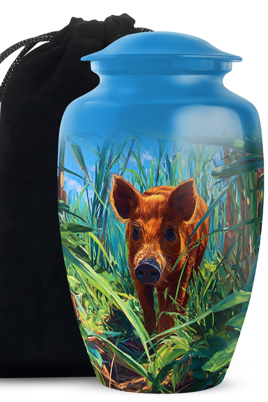 Pig Jungle Memorial Urn - Artistic Cremation Urns For Loved Ones