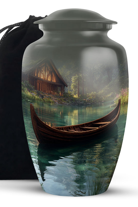 Beautiful Lake Cremation Urns - Boat Memorial Urn For Male & Female