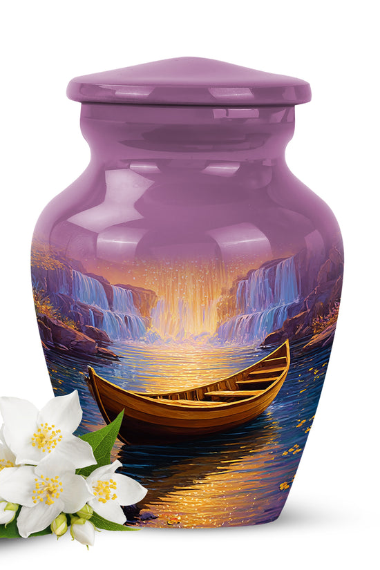 Hallowed Boat Cremation Urns for Human Ashes - Pink 10-inch - Karyliz