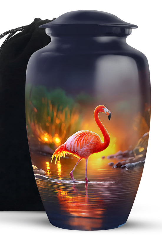 Pink Flamingo Cremation Urn - Handcrafted Memorial Urns for Ashes