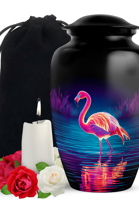 Artistic Flamingo Cremation Urn - Beautiful Memorial Urns For Human Ashes