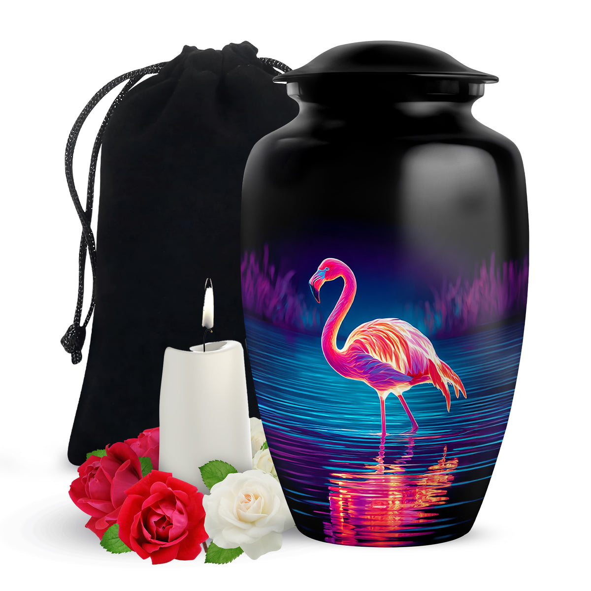 Artistic Flamingo Cremation Urn - Beautiful Memorial Urns For Human Ashes