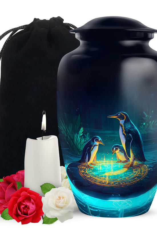 Mystical Penguin Urn - Unique Funeral Urn For Human Ashes