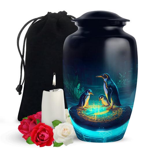 Mystical Penguin Urn - Unique Funeral Urn For Human Ashes