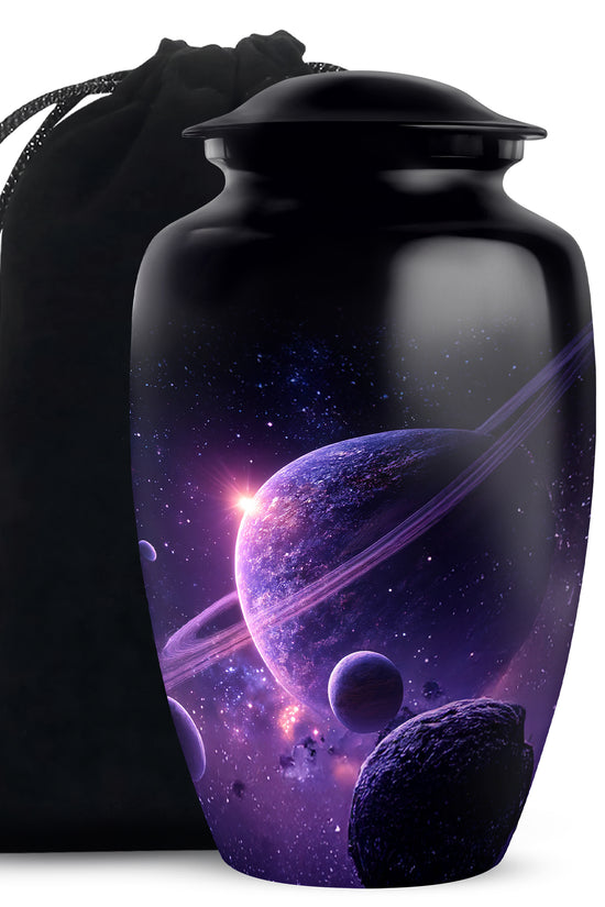 Space Planet Memorial Urn - Galaxy Funeral Urn For Burial
