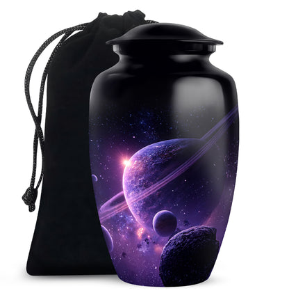 Space Planet Memorial Urn - Galaxy Funeral Urn For Burial