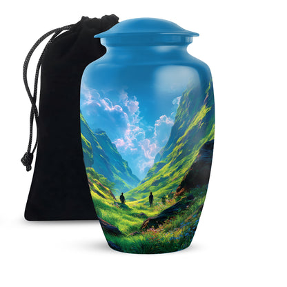 Mountain Scenic Memorial Urn - Large Funeral Urn For Loved Ones