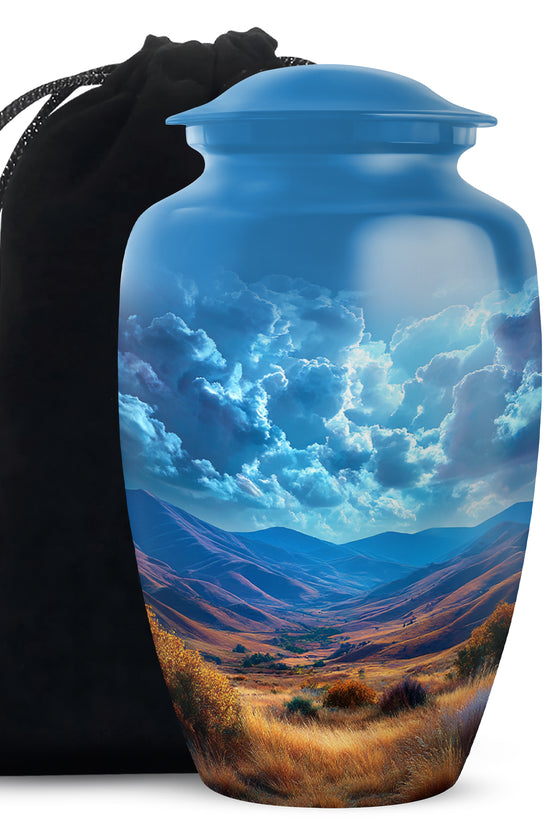 Scenic Mountain Memorial Urn - Nature Cremation Urn For Human Ashes