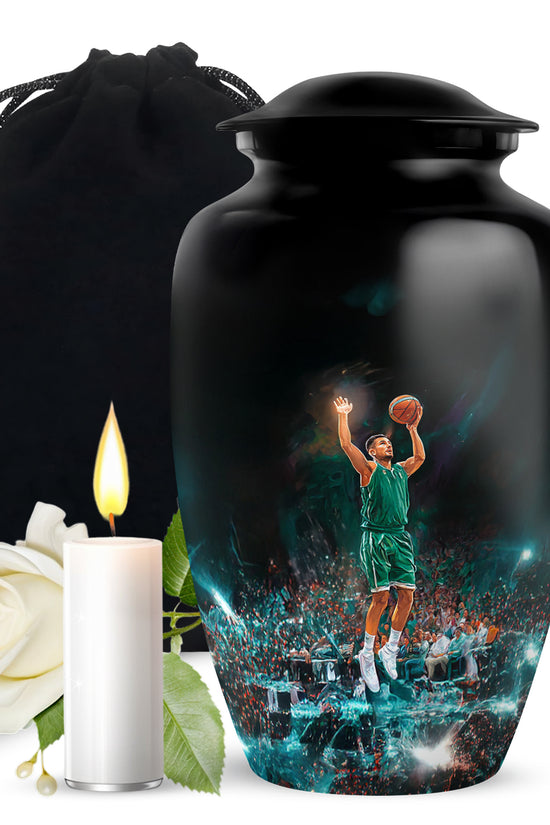 Athlete Tribute Cremation Urn - Basketball Funeral Urn For Men & Women