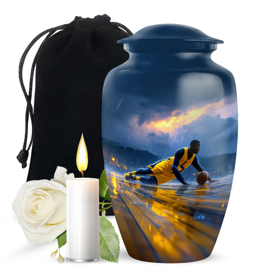 Sports Theme Cremation Urn - Basketball Tribute Urn For Loved Ones