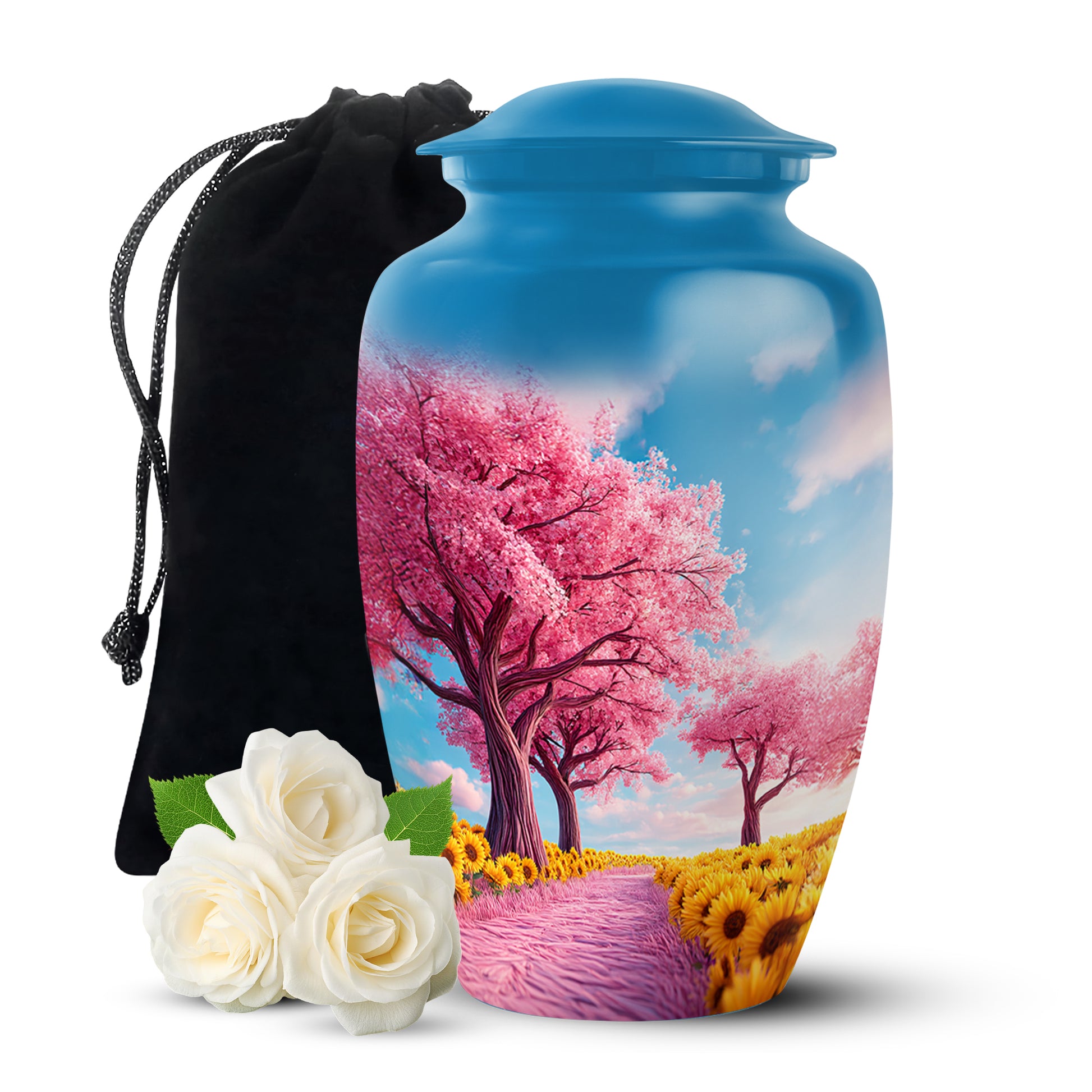 Pink Tree Memorial Urn - Decorative Funeral Urn For Human Ashes