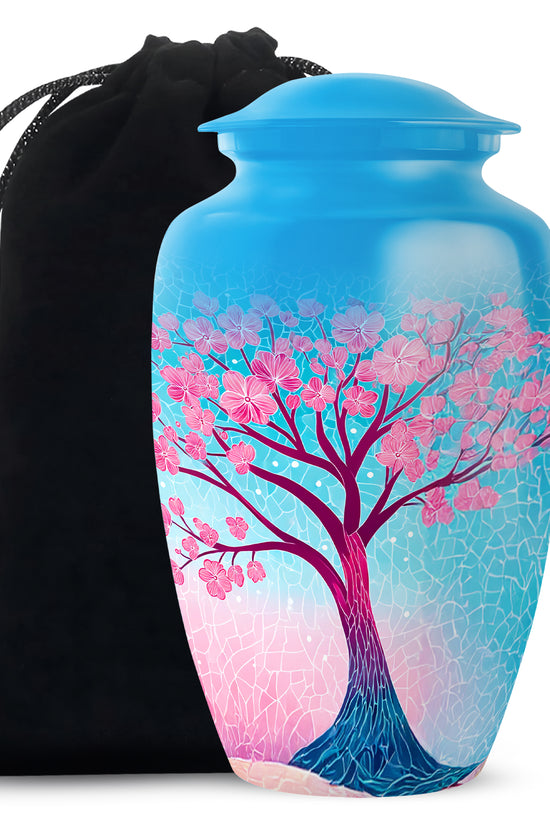 Artistic Floral Cremation Urn - Unique Memorial Urns For Adult Ashes